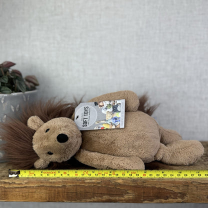 Jellycat Medium Spike Hedeghog - Light Brown/ Chocolate Brown Beanie Hedgehog