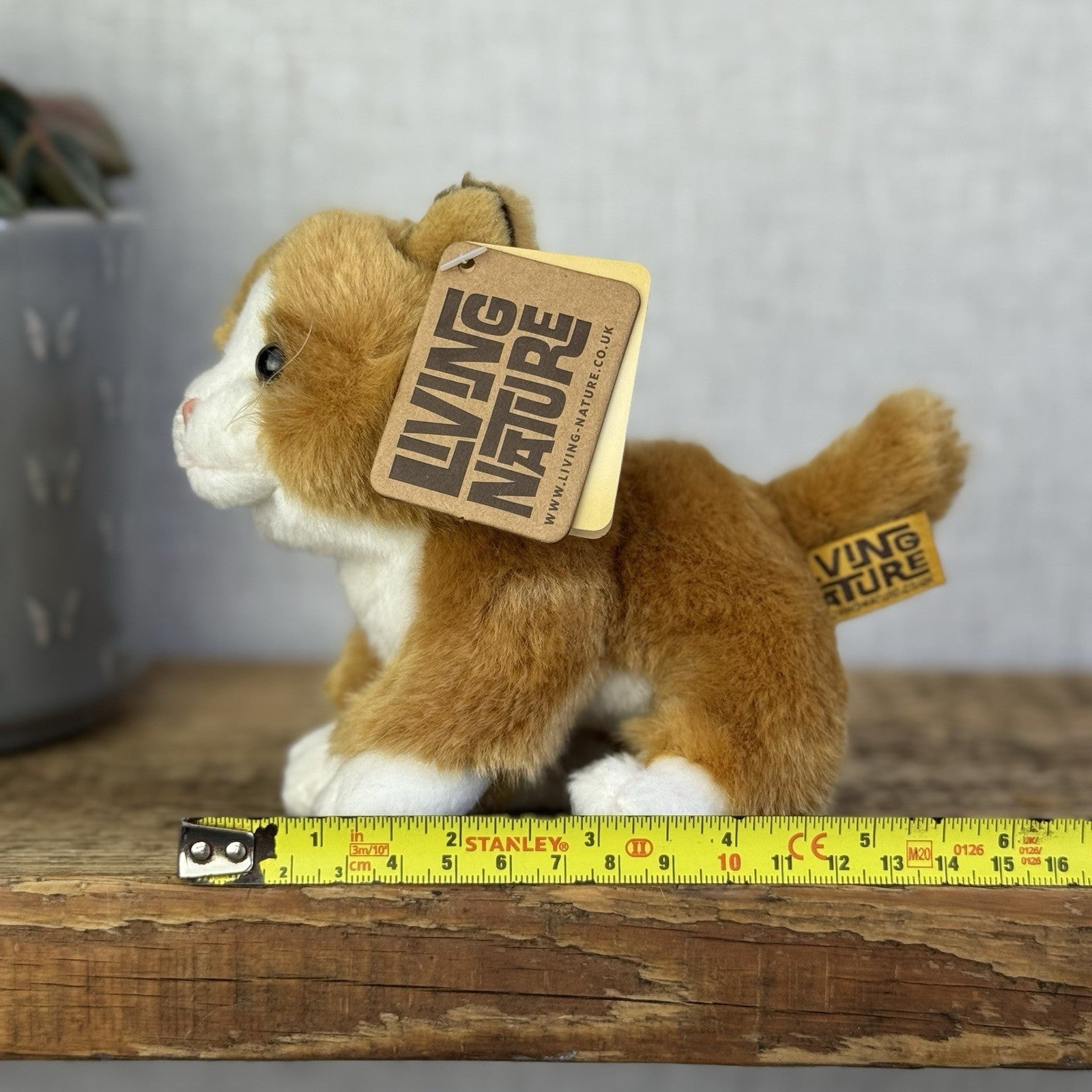 Living Nature Soft Toy Cat (Kitten) Mini Ginger Cat Kitten New With Tags 5"