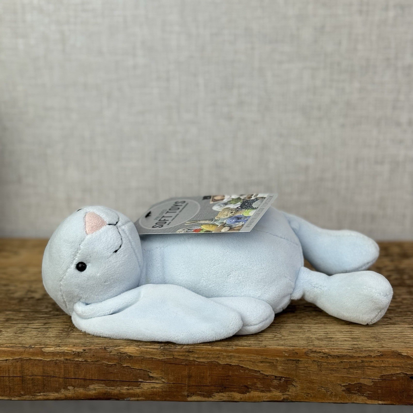 Jellycat My First Bunny Blue - Baby Soft Baby Rabbit Toy Velour Beanie Beige 8”