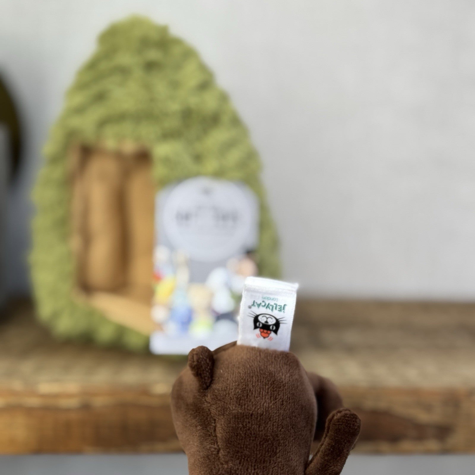 Jellycat Forest Fauna Bear - Tiny Pocket Pal Bear With Tree House Cute Plush 8"