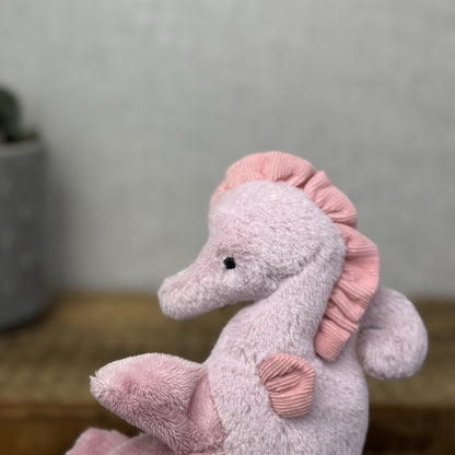 Jellycat Sienna Pink Seahorse Soother - Pink Comfort Blanket Soother Retired