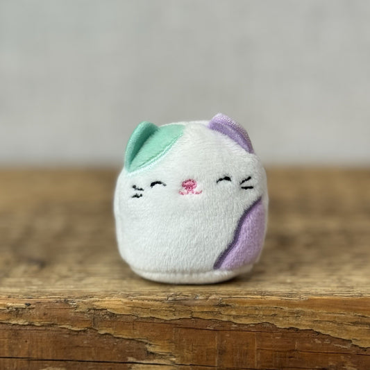 Squishmallow Squishville -Calico Cat Cora Purple/Mint (Multi Buy Discount)