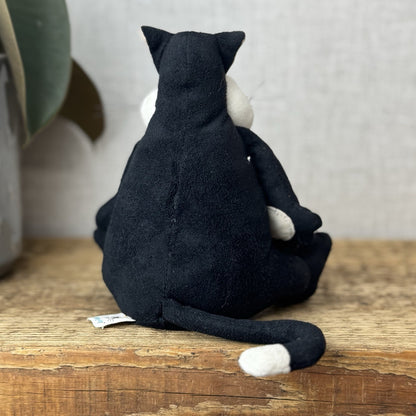 Jellycat Small Bumble Cat - Small Suede Black Cat  Retired Rare Vintage Mini 6”
