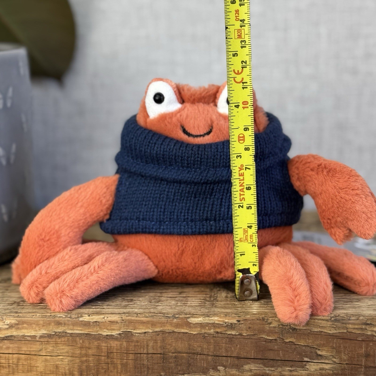 Jellycat Cozy Crew Crab - Orange Crab Beanie In A Jumper - Jellycat Crab 5" (#2)