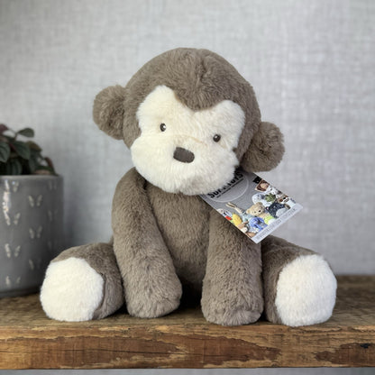 Mamas and Papas Monty Monkey  Comforter Plush Soft Toy - Fluffy Monkey Plush 12”