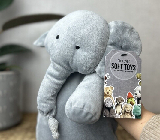 Jellycat Dozydou Elephant - Floppy Grey Elephant Beanie Retired Rare Medium 12"