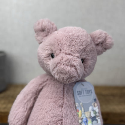 Jellycat Retired Puffles Piglet - Super Soft Pink Pig Beanie Retired 12"