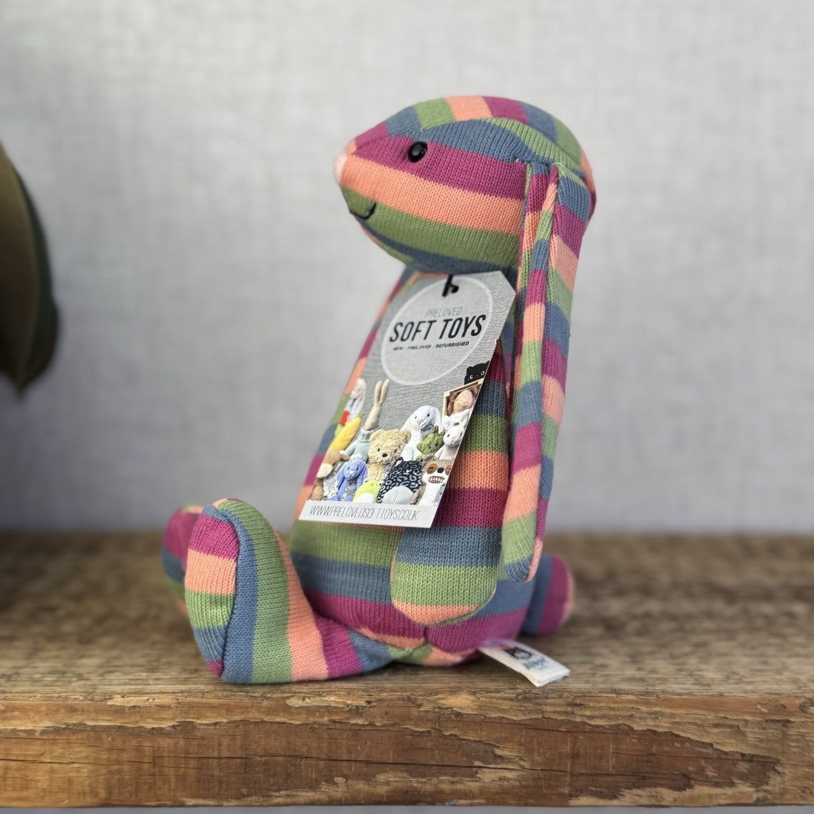 Jellycat Special Edition Natalia Bashful Bunny Jellycat - Striped Rainbow Rabbit