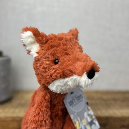Jellycat Smuffle Fox - Medium Long Limbed Textured Fox Woodland Beanie Rare 15"