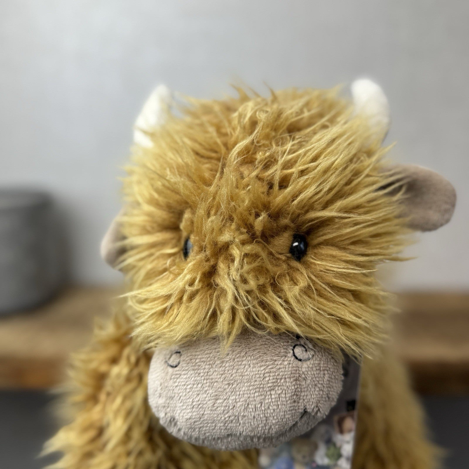Jellycat Medium Truffles Highland Cow - Special Edition Truffles Curly Hair 14”