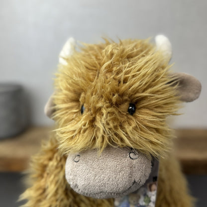 Jellycat Medium Truffles Highland Cow - Special Edition Truffles Curly Hair 14”