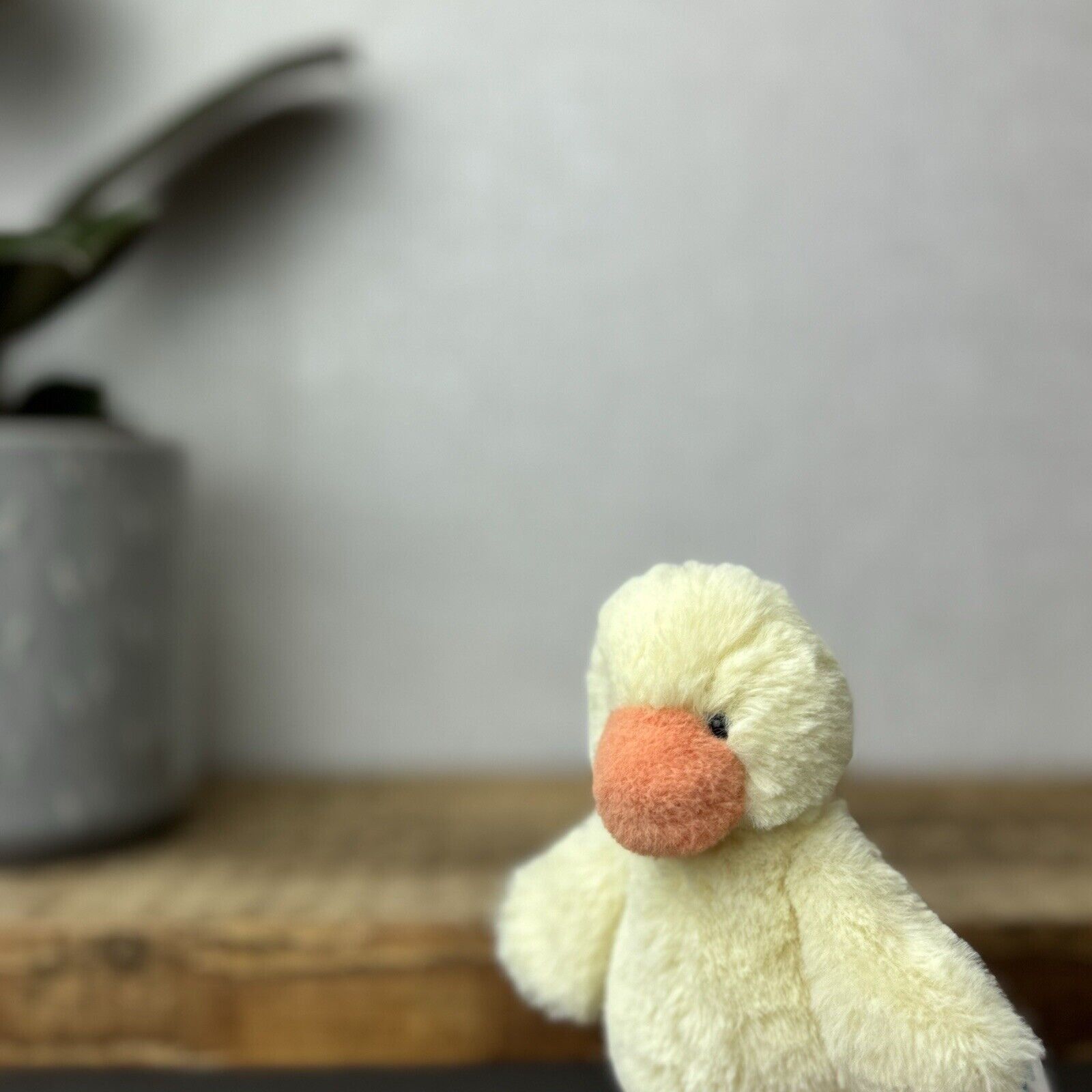 Jellycat Tiny Bashful Duckling - Tiny Yellow & Orange Duck Beanie Retired 5”