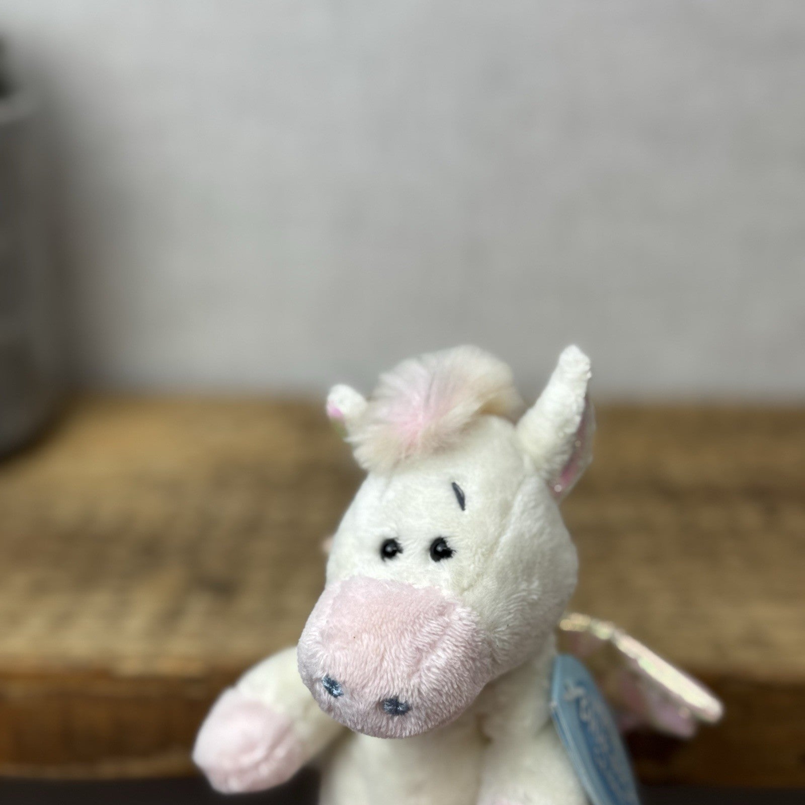 Blue Nose Friends - Glide Pegasus Unicorn #116 Pink/White Miniature Plush NWT 5"