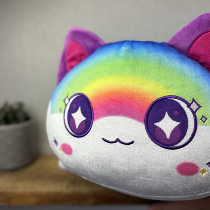 Jumbo Aphmau MeeMeows Galaxy Cat - Rainbow Cat Huge Squishmallow Plush Rare 16"