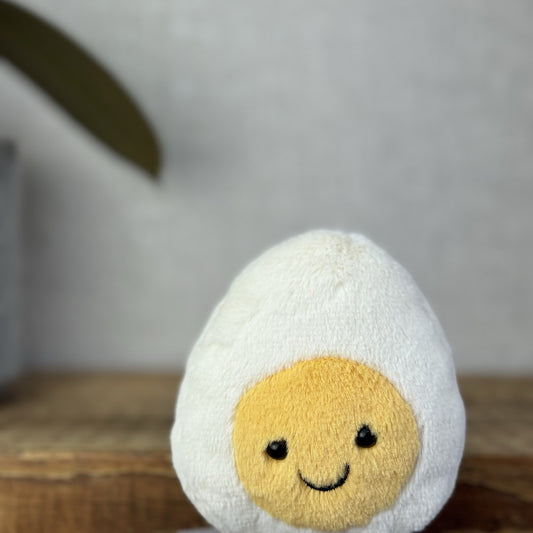 Jellycat Amuseable Happy Boiled Egg - Little Egg With Feet Soft Toy Beanie (#2)