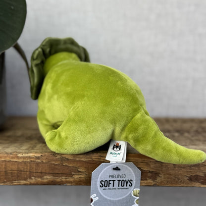 Jellycat Small Mellow Mallow Dinosaur - Super Soft Green Velour Squishy Dinosaur