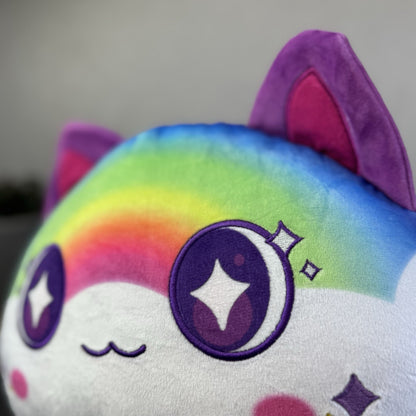 Jumbo Aphmau MeeMeows Galaxy Cat - Rainbow Cat Huge Squishmallow Plush Rare 16"