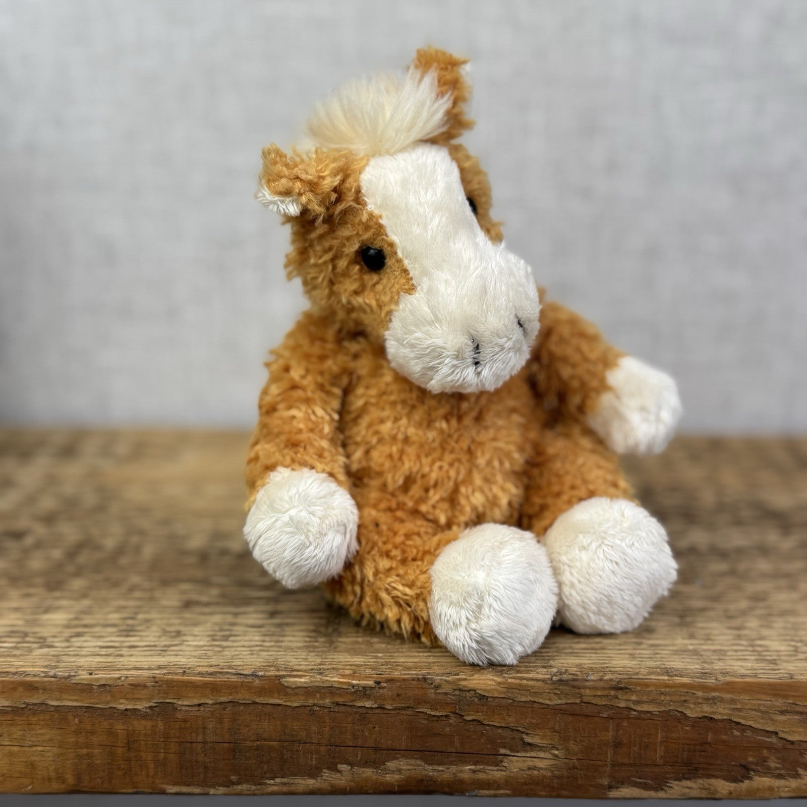 Clemens Spieltiere Pony Beanie Soft Toy Rare - Ginger Pony Beanbag Plush 6”