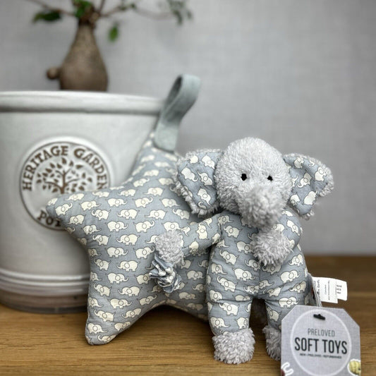 Jellycat Bedtime Elephant Musical Pull - Elephant Baby Mobile Retired Soft Toy
