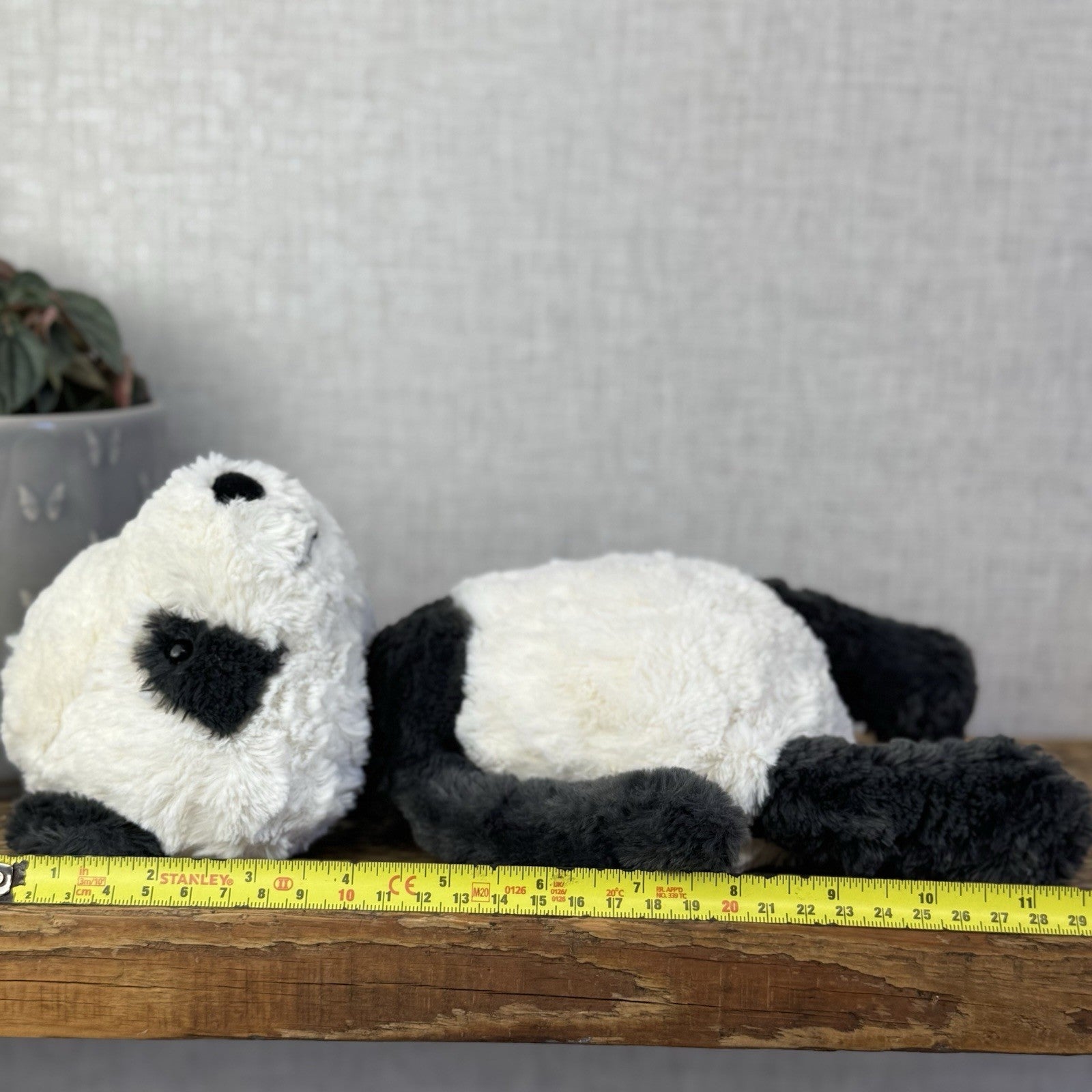 Jellycat Tuffet Panda - Panda Textured Beanie Plush Wild Animal Retired 12"