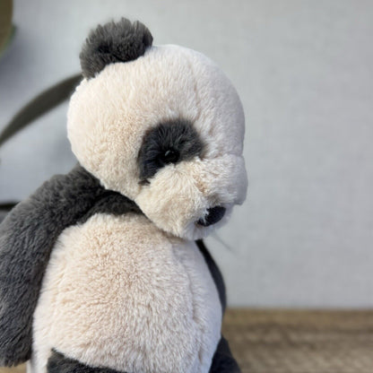 Jellycat Medium Puffles Panda - Super Soft Sitting Cream & Black Panda 13"