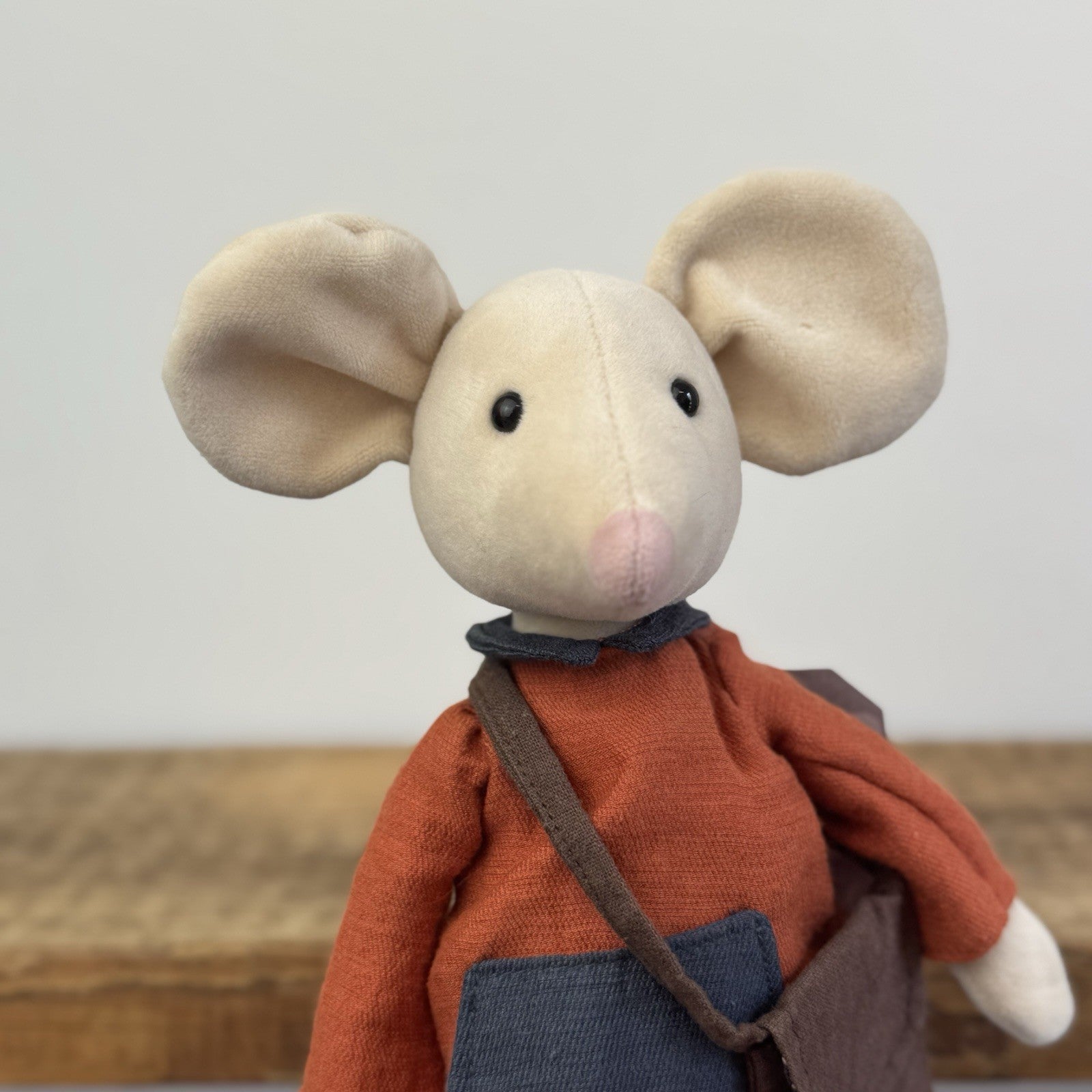 Jellycat Pedlar Mouse - Jellycat Mouse With Clothes & Bag Retired Rare 12"