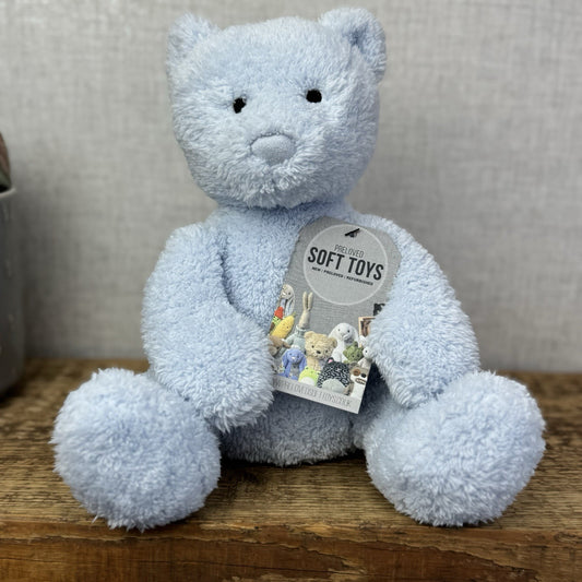 Jellycat Blue Bebe Bear - Little Jellycat Soft Fleecy Blue Baby Bear Plush Rare