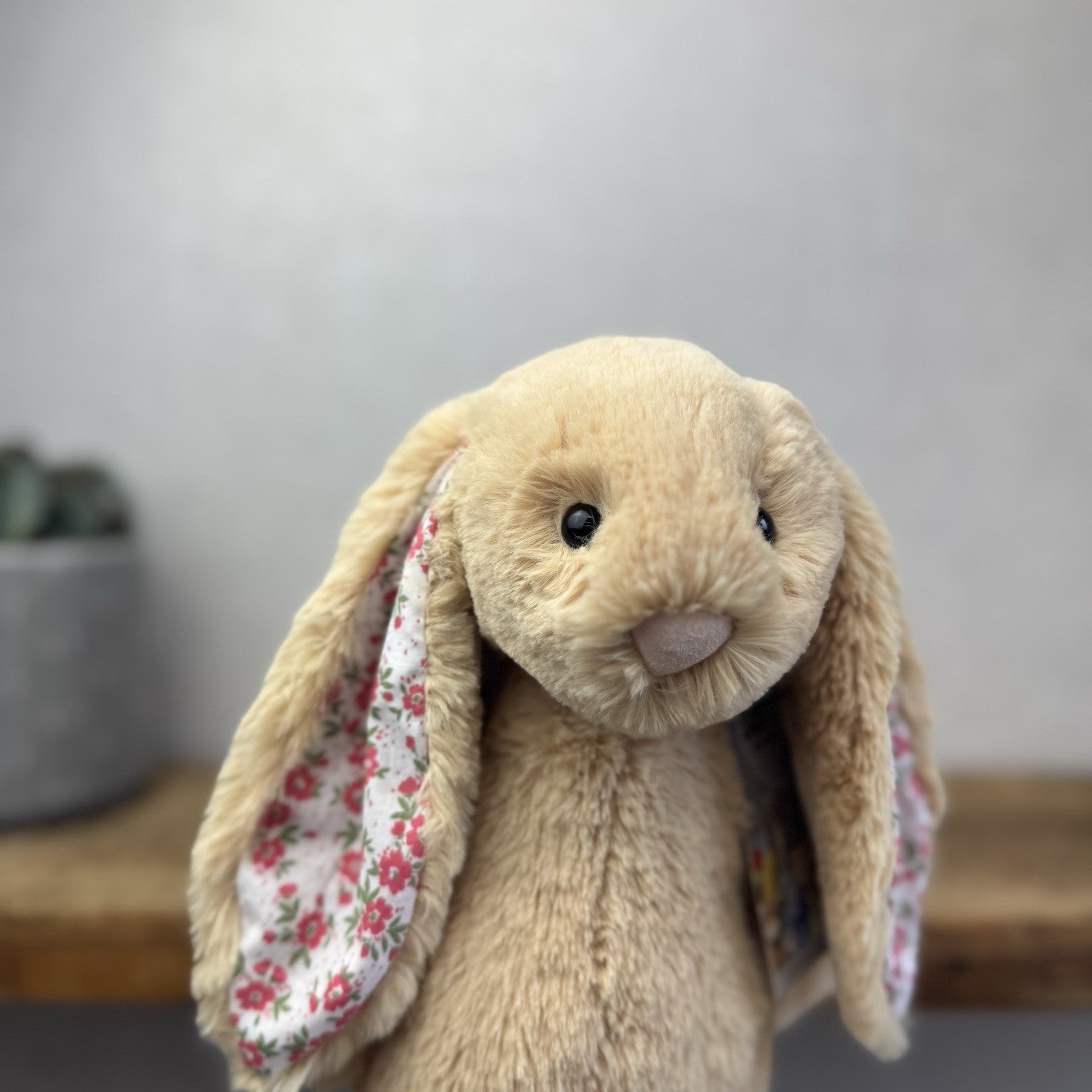 Jellycat Medium Bashful Honey “Blossom” - Rare Medium Honey With Custom Ears 12”