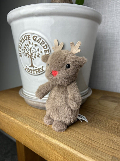 Jellycat Tiny Fluffy Reindeer - Fluffy Tiny - Tiny Fluffy Reindeer - Reindeer