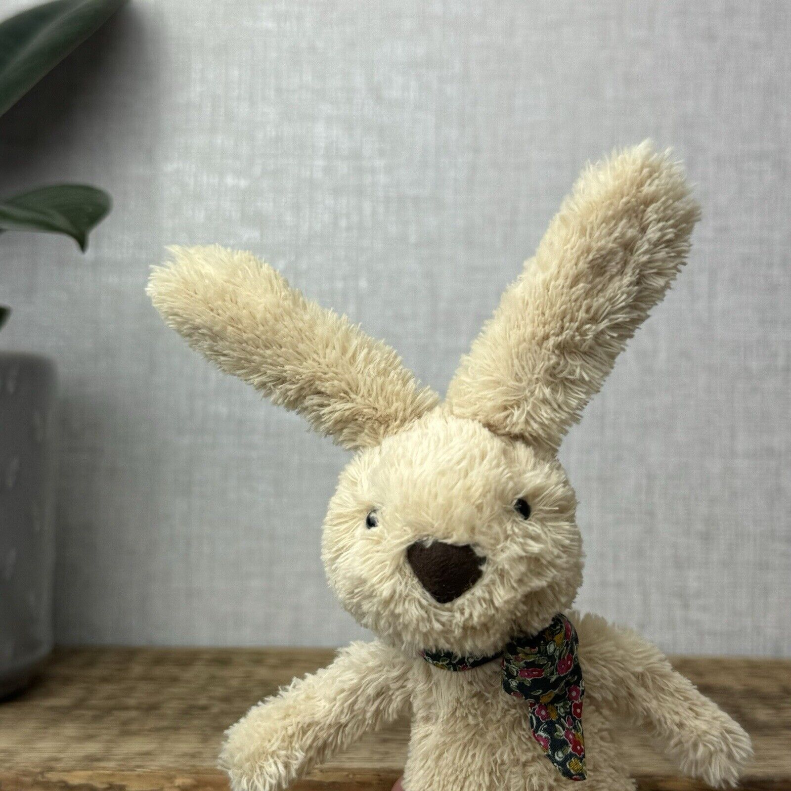 Jellycat Lost & Found Friends - Rufus Rabbit - Tiny Rabbit With Bow Rare 7"