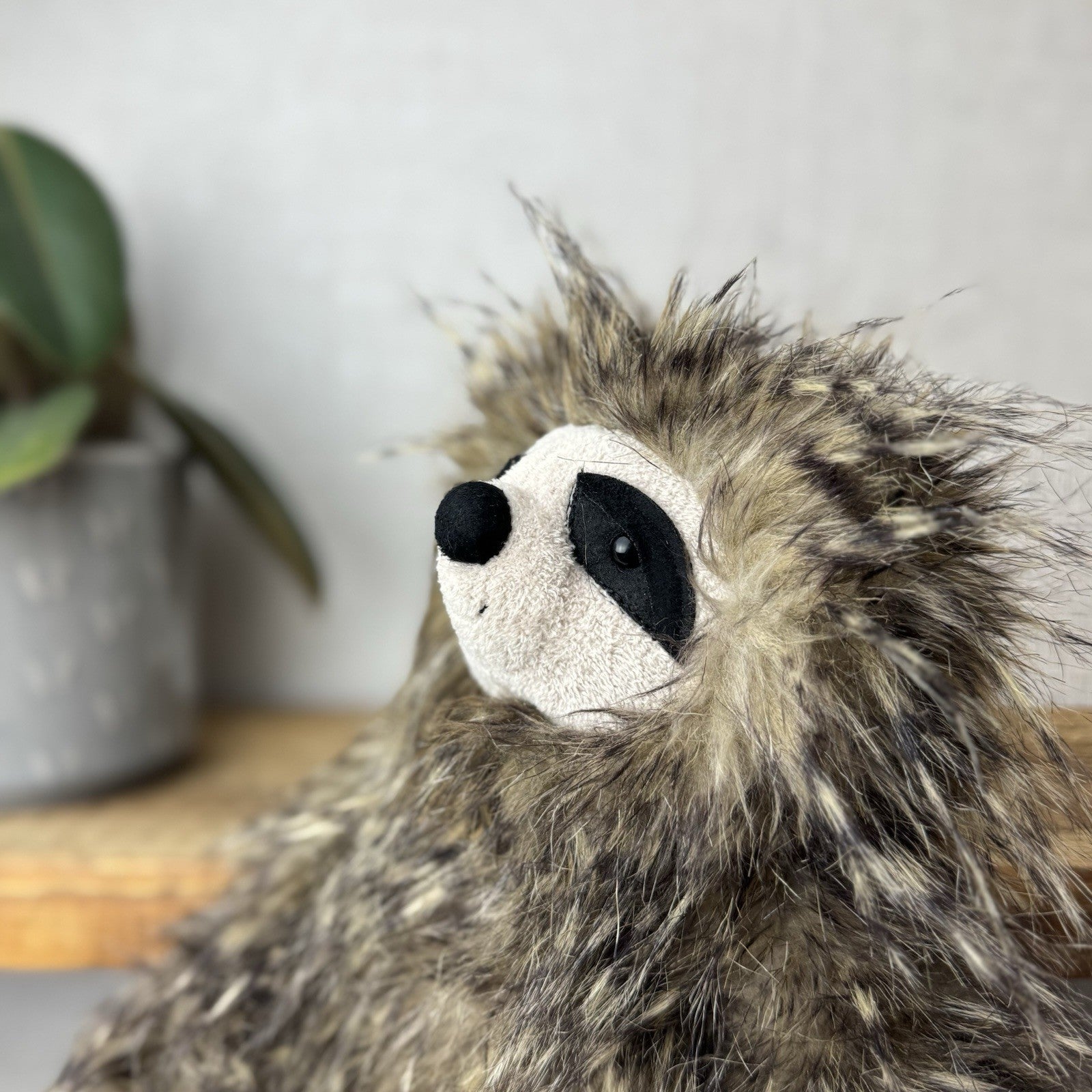 Jellycat Cyril Sloth - Fluffy Grey/brown Sloth Soft Toy Retired Rare Beanie 14”