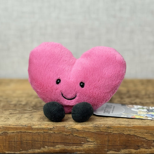 Jellycat Small Amuseable Pink Heart - Retired Miniature Heart Beanie Valentines
