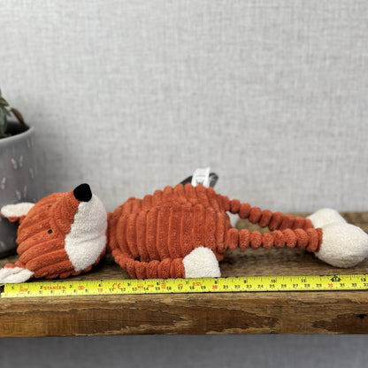 Jellycat Baby Cordy Roy Fox Soft Toy Beanie - Red Fox Corduroy Plush Beanie 12"