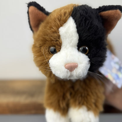 Vintage Dowman Soft Touch - Calico Cat Beanie Soft Toy, realistic ESSA