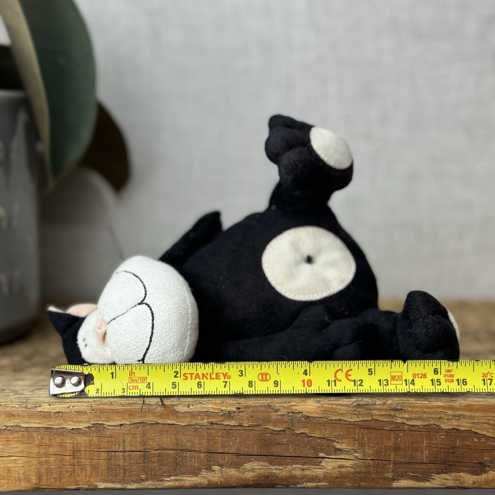 Jellycat Small Bumble Cat - Small Suede Black Cat  Retired Rare Vintage Mini 6”