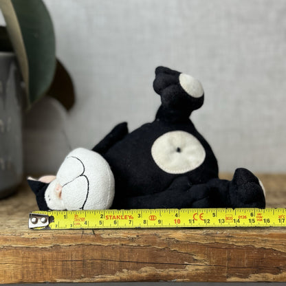 Jellycat Small Bumble Cat - Small Suede Black Cat  Retired Rare Vintage Mini 6”