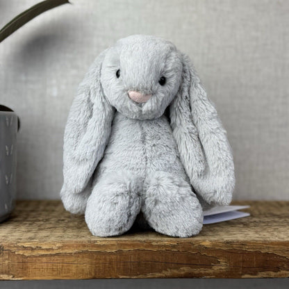 Jellycat Bashful Grey Bunny Medium - White Company Exclusive - New With Tags 12”