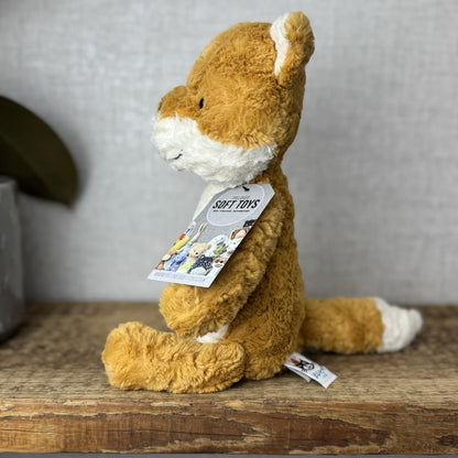 Jellycat Tuffet Fox - Orange Textured Fox Beanie Plush Woodland Retired 12"