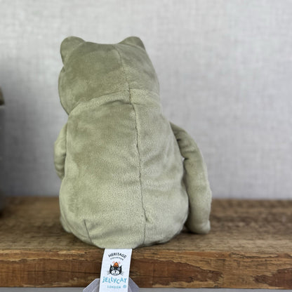 Jellycat Heritage Collection Medium Fergus Frog - Suede Green Floppy Frog 12"
