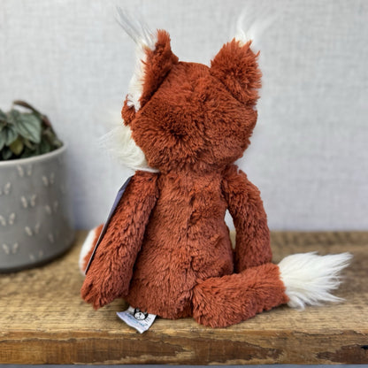 Jellycat Medium Bashful Red Fox - First Edition Fox Beanie Plush Retired 12”