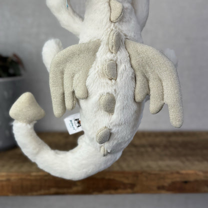 Jellycat Little Snow Dragon - White Dragon Laying Soft Toy Retired New With Tags
