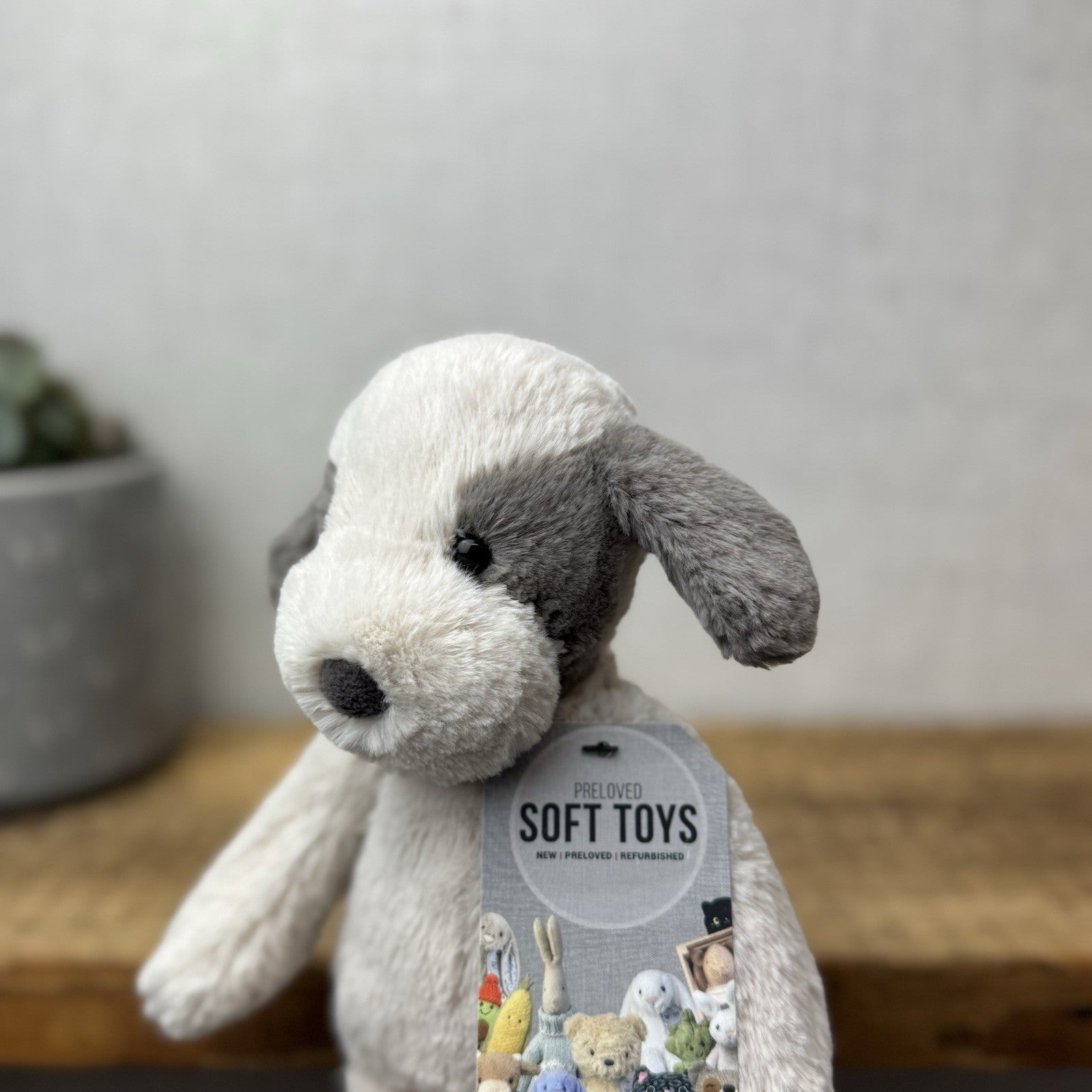 Jellycat Small Snugglet Barnaby Pup - Small Brown/Cream Dog Soft Retired 11"