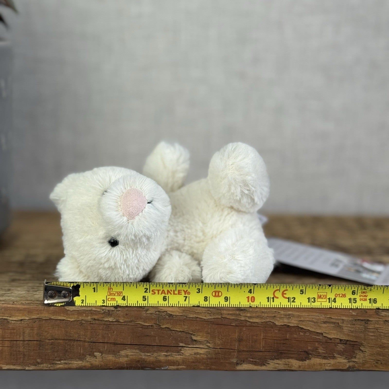 Jellycat Baby Poppet Cream Cat - Tiny Cream Mini Cat Kitten Soft Toy 4"