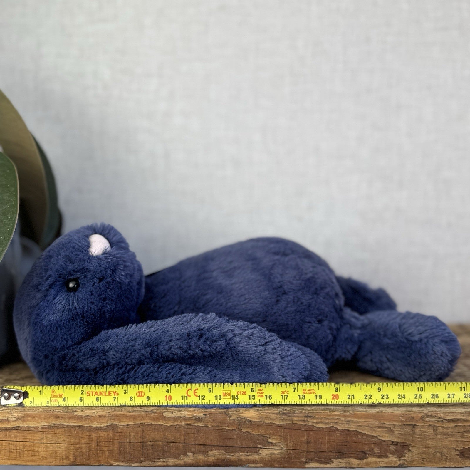 Jellycat Medium Navy Bashful Bunny - Jellycat Dark Blue Retired Rabbit 12” (#2)