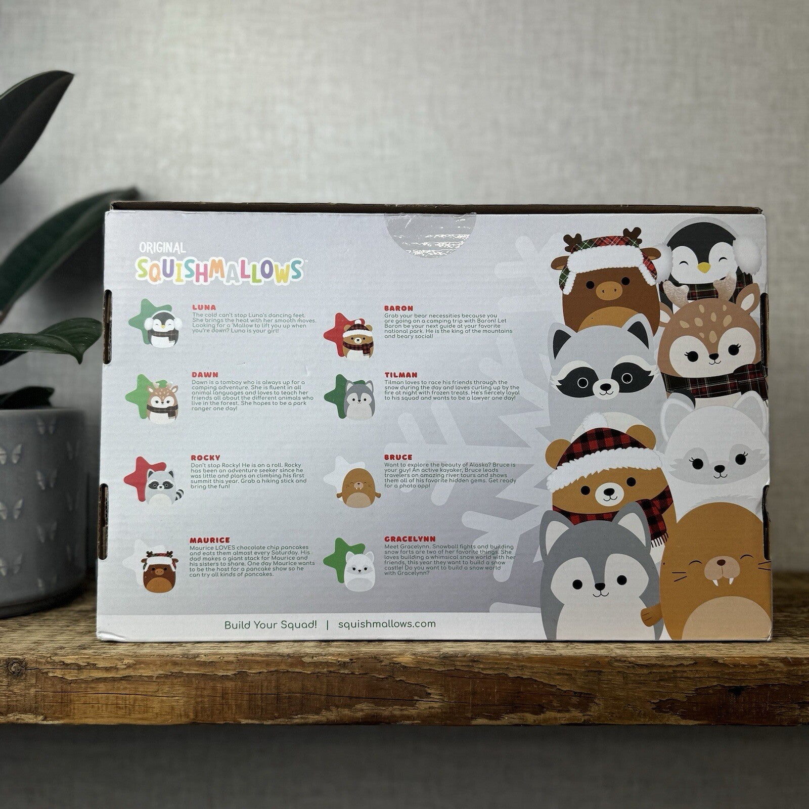 Squishmallow Plush Ornament Set x8 - New In Box Winter Squad 2021 Christmas Gift