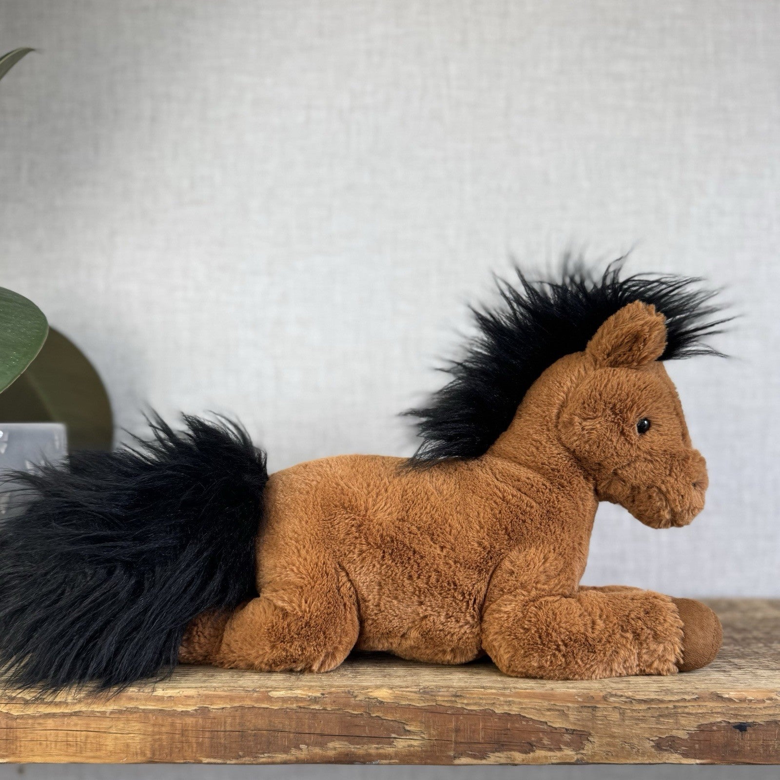 Jellycat Medium Clover Pony - US Version Medium Chestnut Brown Pony Plush 12"