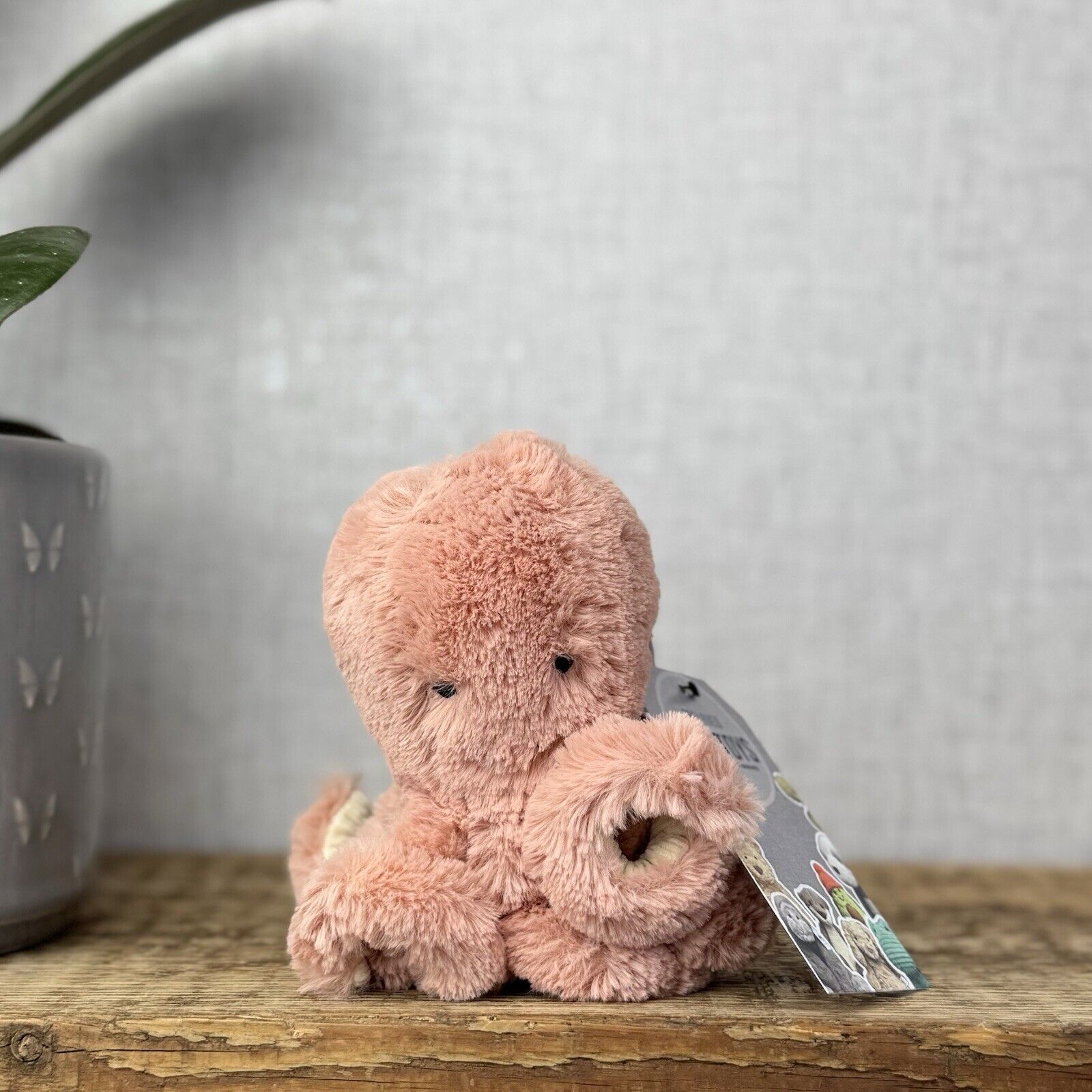 Jellycat Baby Odell Octopus - Small Pink Soft Toy Octopus Beanie Plush 5"
