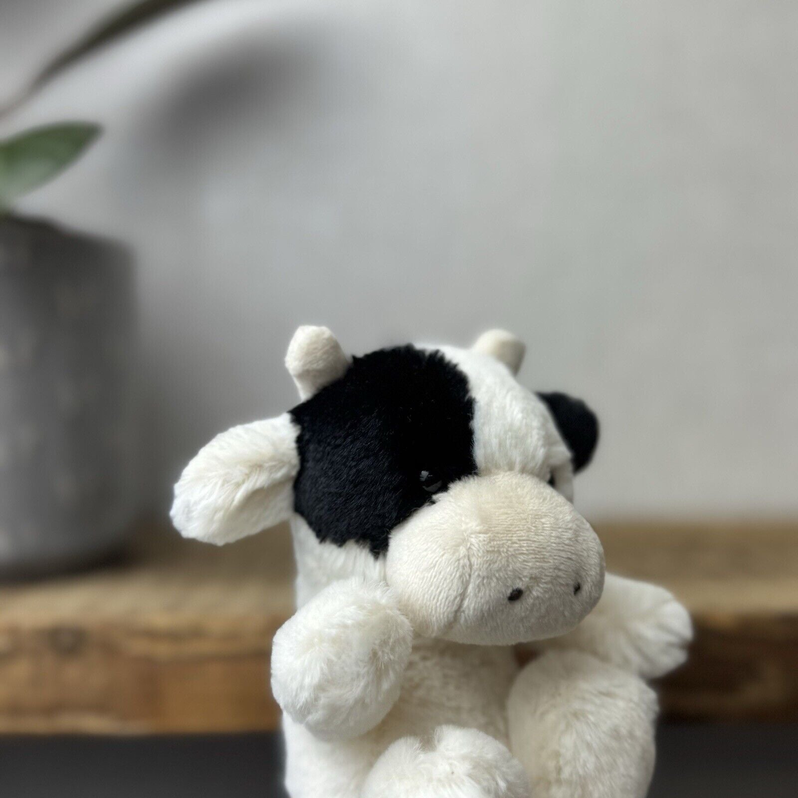 Jellycat Poppet Cow/calf - Cream Black Cow Tiny Pocket Pal Retired 5”