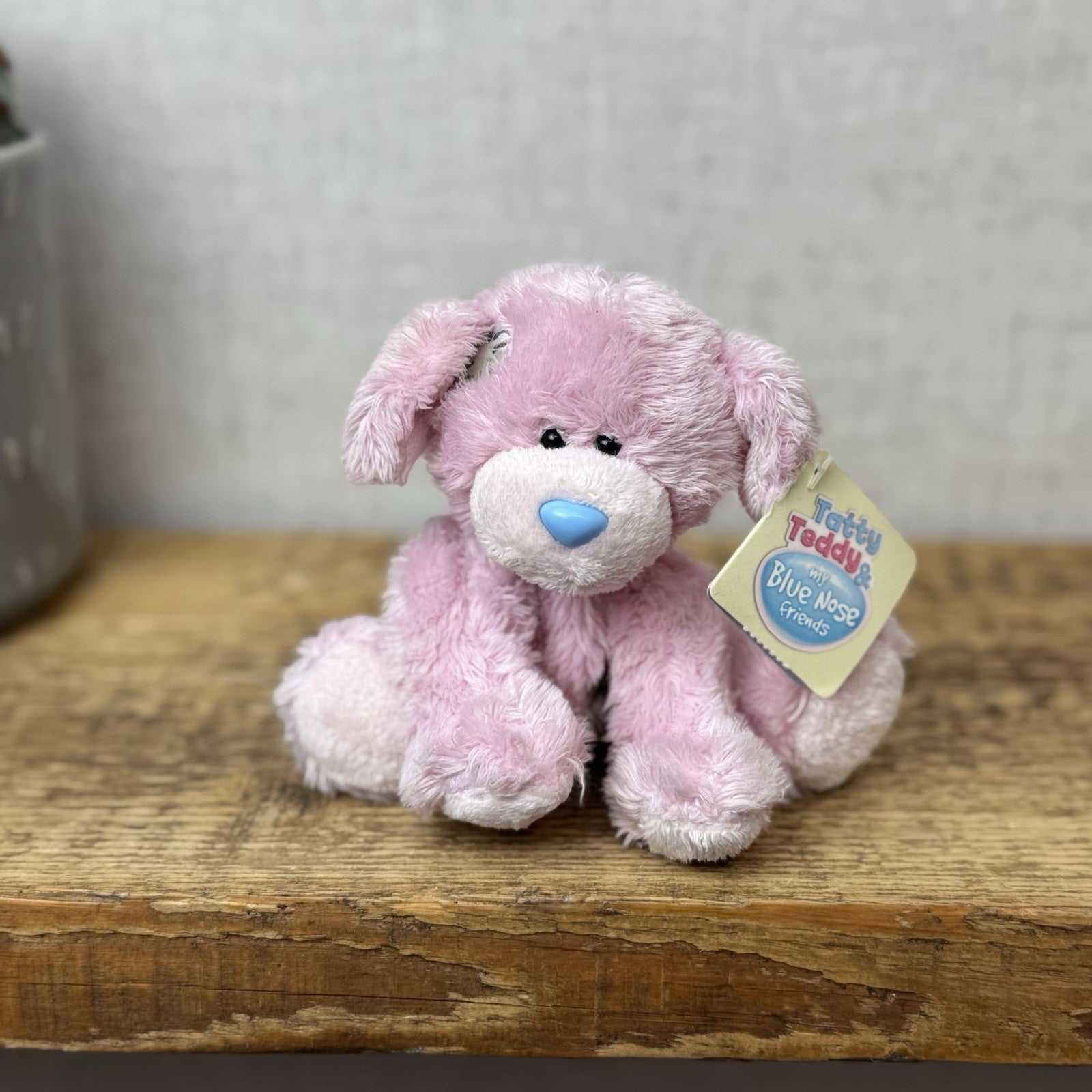 Blue Nose Friends - Tatty Puppy - Pink Fluffy Puppy Retired New With Tags 5"