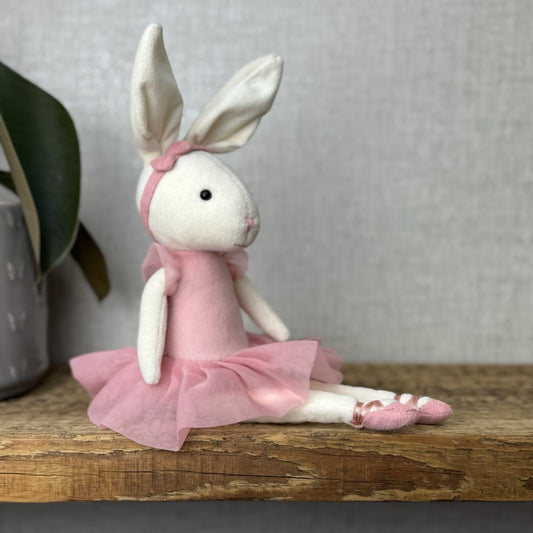 Jellycat Rose Pirouette Bunny Ballerina Rabbit Soft Toy Beanie Retired Pink 10”
